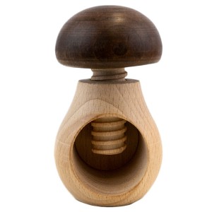 Drewniany dziadek do orzechów grzybek