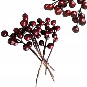 Gałązki jarzębiny jesienne odcienie do stroików bukietów bordowe kuleczkix6