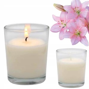 Świeca zapachowa w szkle słoiku 120 g zapach lilii frezji i bergamotki