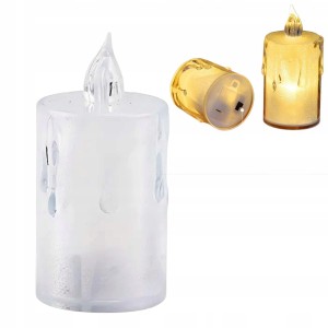 Świeczka LED wkład do zniczy mini świeczuszka na baterie mocno świeci h 8cm