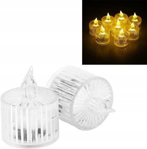 Świeczka LED wkład do zniczy mini świeczuszka na baterie mocno świeci h 5cm