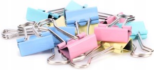 Klipsy biurowe spinacze duże metalowe do spinania dokumentów 8 szt