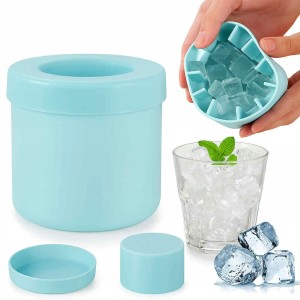 Foremka do kostek lodu KOSTKARKA do kruszonego lodu do drinków 2w1