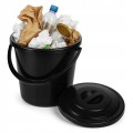 Wiadro plastikowe z pokrywką i uchwytem na śmieci 16L