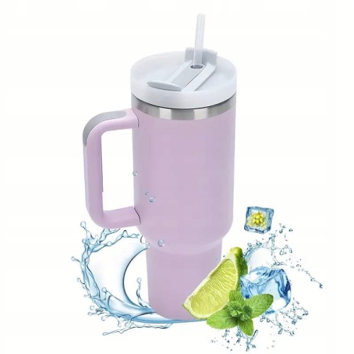 Kubek termiczny na kawę herbatę ze słomką MODNY termos 1200 ml