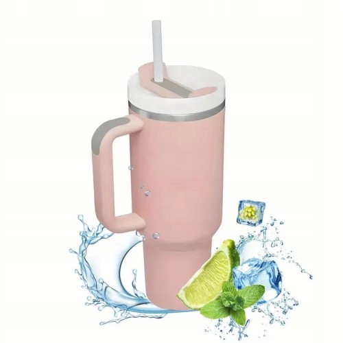 Kubek termiczny na kawę herbatę ze słomką MODNY termos 1200 ml