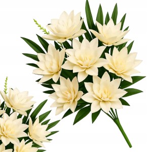 Sztuczne kwiaty bukiet dalii DALIE 52 cm 7 główek dekoracja wazon MRE1003