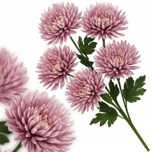 Sztuczne chryzantemy bukiet 45 cm 7 główek kwiatów dekoracyjne MRMZ1126