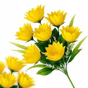 Sztuczne lilie bukiet 40 cm dekoracyjne do wazonu na cmentarz MRE1107