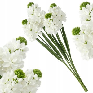 Bukiet sztucznych kwiatów 65 cm hortensje dekoracyjne do wazonu na grób