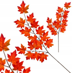 Gałązka sztuczna liście klonu 90 cm ozdoba jesienna dekoracja stroik wazon