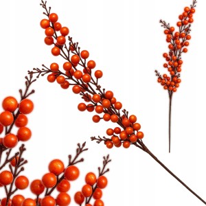 Gałązka sztuczna jarzębina ozdoba dekoracyjna jesienna stroik świąteczny 83