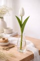 Sztuczny TULIPAN kwiat pojedynczy silikonowy JAK ŻYWY dekoracyjny 33 cm