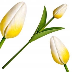 Sztuczny TULIPAN kwiat pojedynczy silikonowy JAK ŻYWY dekoracyjny 33 cm