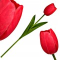 Sztuczny TULIPAN kwiat pojedynczy silikonowy JAK ŻYWY dekoracyjny 42 cm