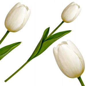 Sztuczny TULIPAN kwiat pojedynczy silikonowy JAK ŻYWY dekoracyjny 42 cm