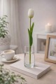 Sztuczny TULIPAN kwiat pojedynczy silikonowy JAK ŻYWY dekoracyjny 42 cm