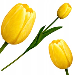 Sztuczny TULIPAN kwiat pojedynczy silikonowy JAK ŻYWY dekoracyjny 42 cm