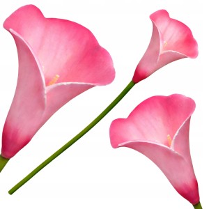 Sztuczna KALIA kwiat kalii pojedynczy silikonowy JAK ŻYWY dekoracyjny 34 cm