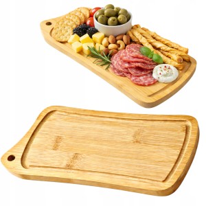 Deska bambusowa do serów i przekąsek taca do serwowania 24,5x12 cm