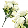 Sztuczny bukiet kwiatów róże 6 główek 41 cm do wazonu mre1116