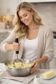 Tłuczek do ziemniaków do puree stalowy solidny ubijak kuchenny