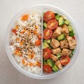 Pojemnik na lunch żywność okrągły z przegródkami do mikrofali LUNCHBOX