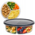 Pojemnik na lunch żywność okrągły z przegródkami do mikrofali LUNCHBOX