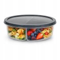 Pojemnik na lunch żywność okrągły z przegródkami do mikrofali LUNCHBOX