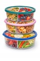 Pojemnik na lunch żywność okrągły z przegródkami do mikrofali LUNCHBOX