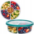 Pojemnik na lunch żywność okrągły z przegródkami do mikrofali LUNCHBOX