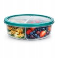 Pojemnik na lunch żywność okrągły z przegródkami do mikrofali LUNCHBOX