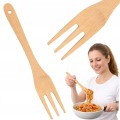 Widelec drewniany kuchenny do makaronu i potraw 28 cm