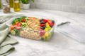 Pojemnik na żywność hermetyczny lunchbox z pokrywą klipsy BPA FREE 1,2l