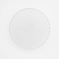 Patera szklana dekoracyjna na ciasto owoce przystawki fi. 26 cm