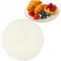 Patera szklana dekoracyjna na ciasto owoce przystawki fi. 26 cm