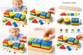 Drewniana zabawka edukacyjna sorter kształtów i kolorów dla dziecka