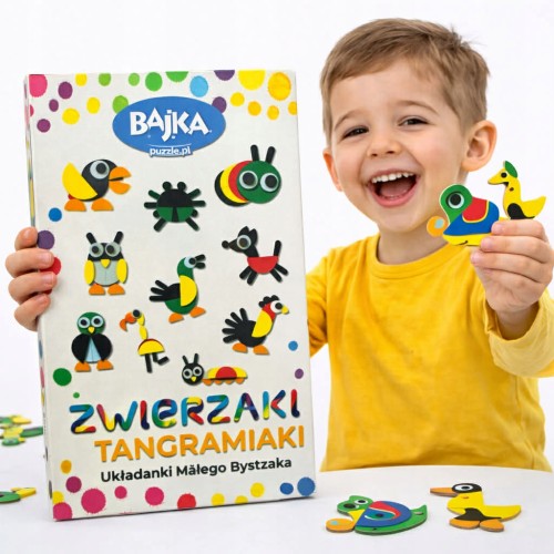 Gra planszowa ZWIERZAKI TANGRIAMAKI edukacyjna dla dzieci