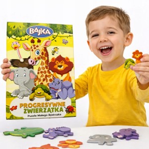 Puzzle edukacyjne układanka PROGRESYWNE ZWIERZĄTKA edukacyjna dla dzieci