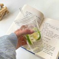 Szklany kubek ze słomką na lemoniadę sok wodę 450 ml DO SAMOCHODU