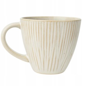 Kubek ceramiczny na kawę herbatę ryflowany styl rustykalny 350ml