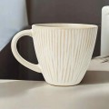 Kubek ceramiczny na kawę herbatę ryflowany styl rustykalny 350ml