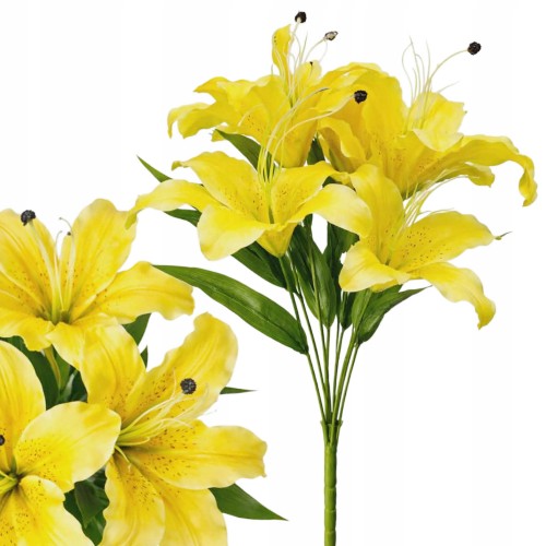 Bukiet sztucznych LILII LILIE dekoracja do wazonu na grób 50cm MRMZ 1082