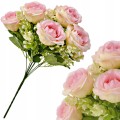 Bukiet sztucznych RÓŻ dekoracja do wazonu na grób 40 cm MRE 1116