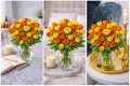 Bukiet sztucznych RÓŻYCZEK dekoracja do wazonu na grób 42cm MRMZ 1119