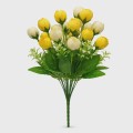 Bukiet sztucznych RÓŻYCZEK dekoracja do wazonu na grób 42cm MRMZ 1119