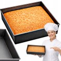 Blacha do pieczenia forma do ciasta kwadratowa CZARNA NON-STICK 27x23x6 cm
