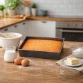 Blacha do pieczenia forma do ciasta kwadratowa CZARNA NON-STICK 27x23x6 cm
