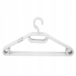 Komplet plastikowych wieszaków 10szt. - Białe