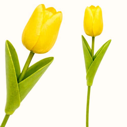 Sztuczny TULIPAN kwiat pojedynczy silikonowy JAK ŻYWY dekoracyjny 33 cm